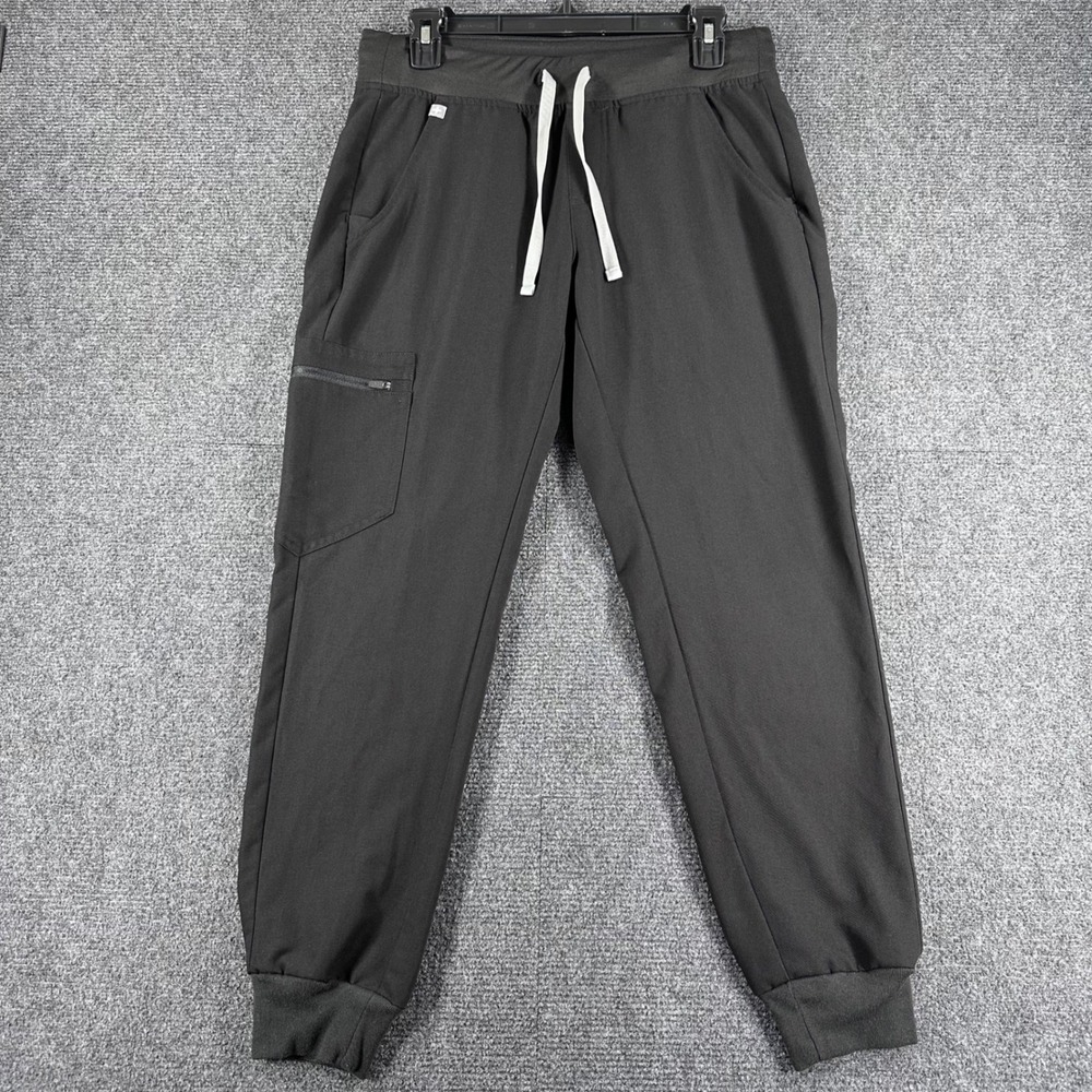 FIGS Jogger Scrub Pants Womens S Small Black Technical Collection